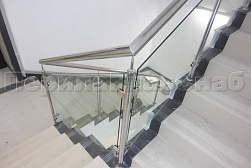 Ограждения из нержавейки со стеклом в Ростове-на-Дону. Готовые проекты ПерилаГлавСнаб - фото 18