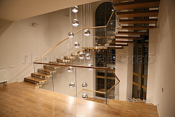 Стеклянные перила для лестниц в Ростове-на-Дону. Готовые проекты ПерилаГлавСнаб - фото 18