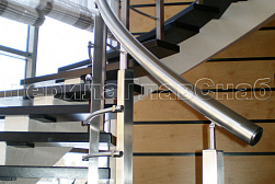 Перила и ограждения из нержавеющей стали с двумя ригелями в Ростове-на-Дону. Готовые проекты ПерилаГлавСнаб - фото 2