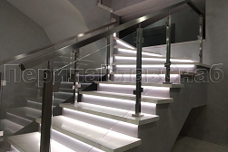 Ограждения из нержавейки со стеклом в Ростове-на-Дону. Готовые проекты ПерилаГлавСнаб - фото 1