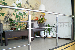 Перила и ограждения из нержавеющей стали с двумя ригелями в Ростове-на-Дону. Готовые проекты ПерилаГлавСнаб - фото 4